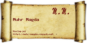 Muhr Magda névjegykártya